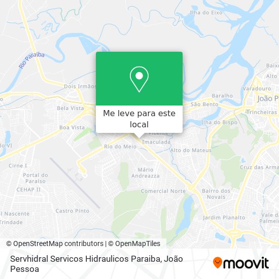 Servhidral Servicos Hidraulicos Paraiba mapa
