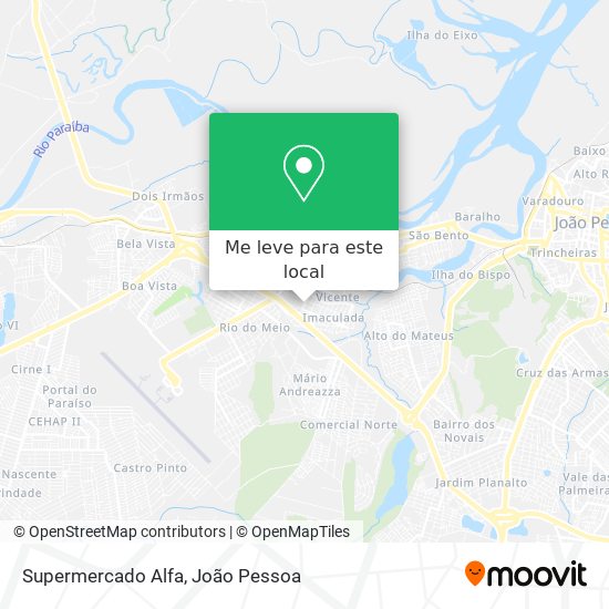 Supermercado Alfa mapa