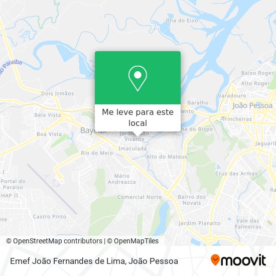 Emef João Fernandes de Lima mapa