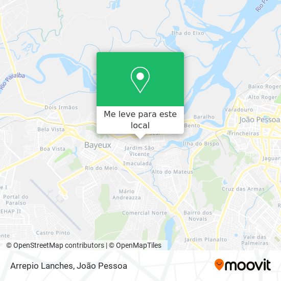 Arrepio Lanches mapa