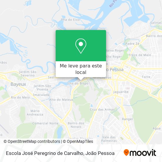 Escola José Peregrino de Carvalho mapa
