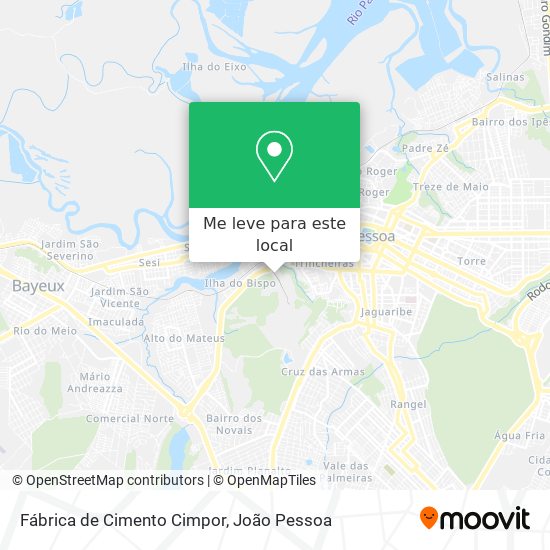 Fábrica de Cimento Cimpor mapa