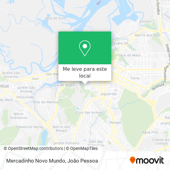 Mercadinho Novo Mundo mapa