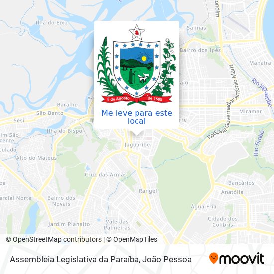 Assembleia Legislativa da Paraíba mapa