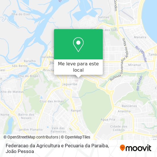 Federacao da Agricultura e Pecuaria da Paraiba mapa
