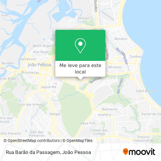 Rua Barão da Passagem mapa