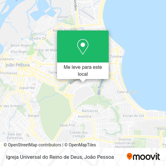 Igreja Universal do Reino de Deus mapa