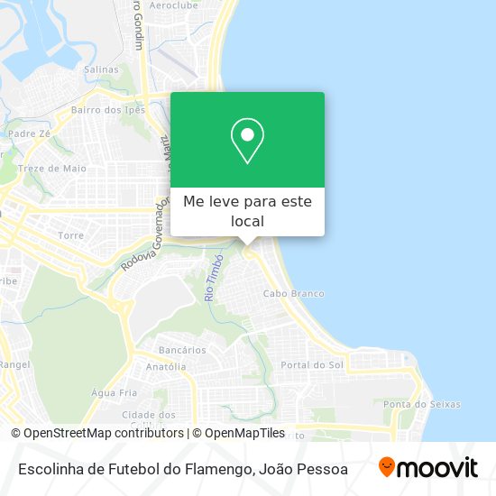 Escolinha de Futebol do Flamengo mapa