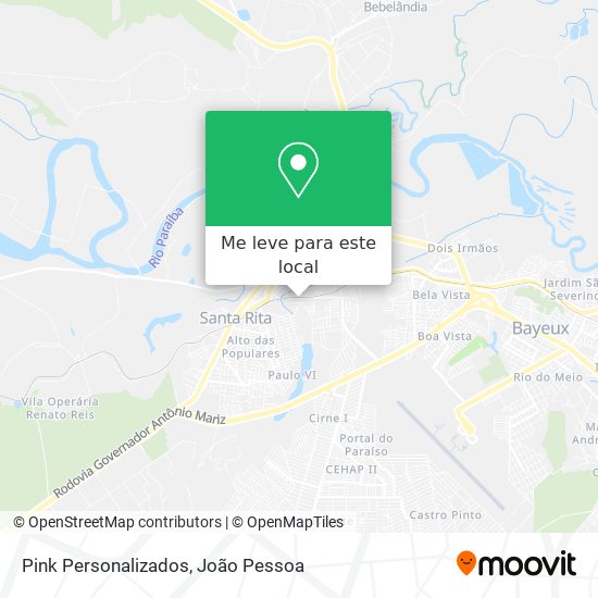 Pink Personalizados mapa