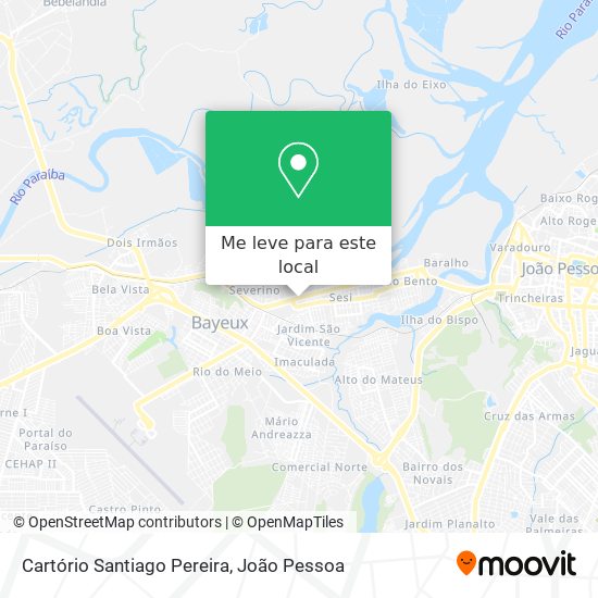 Cartório Santiago Pereira mapa