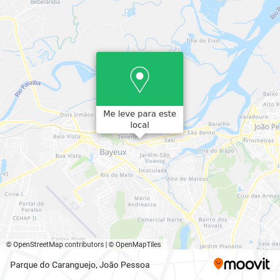Parque do Caranguejo mapa
