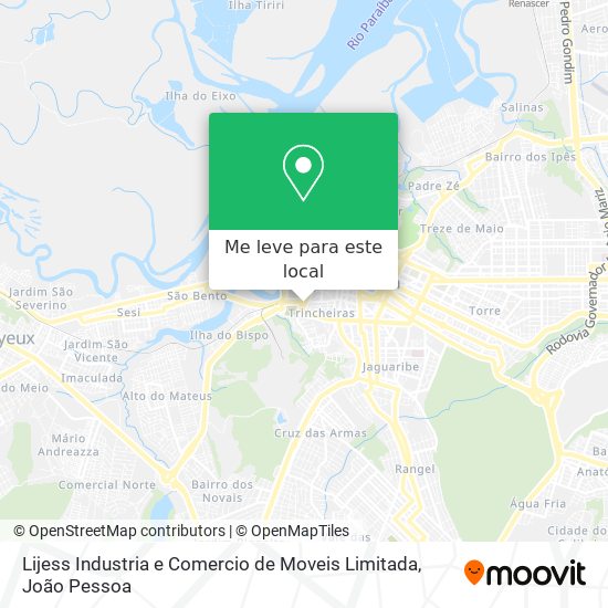 Lijess Industria e Comercio de Moveis Limitada mapa