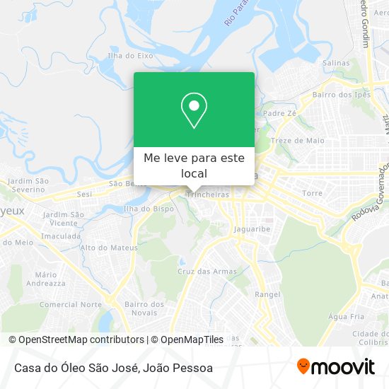Casa do Óleo São José mapa