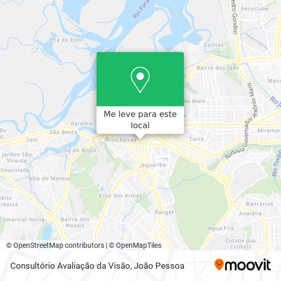 Consultório Avaliação da Visão mapa
