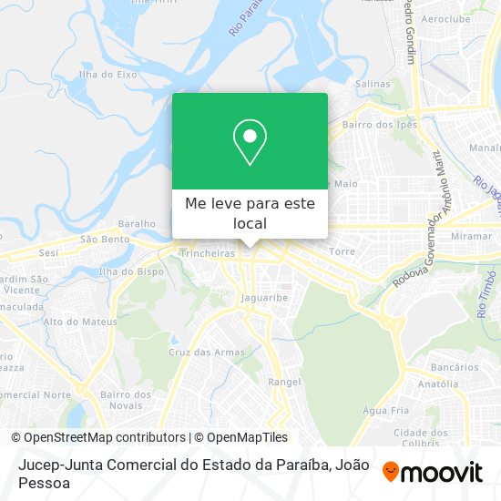 Jucep-Junta Comercial do Estado da Paraíba mapa