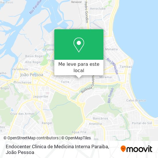 Endocenter Clinica de Medicina Interna Paraiba mapa