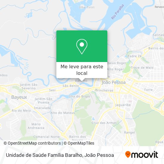 Unidade de Saúde Família Baralho mapa