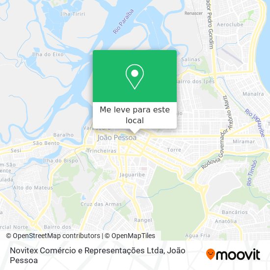 Novitex Comércio e Representações Ltda mapa
