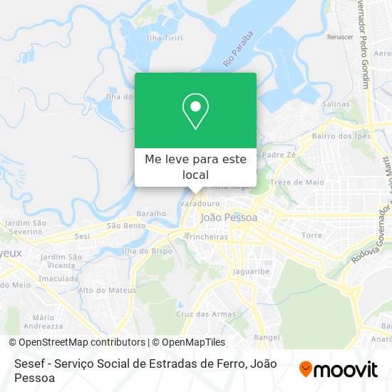 Sesef - Serviço Social de Estradas de Ferro mapa
