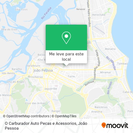 O Carburador Auto Pecas e Acessorios mapa