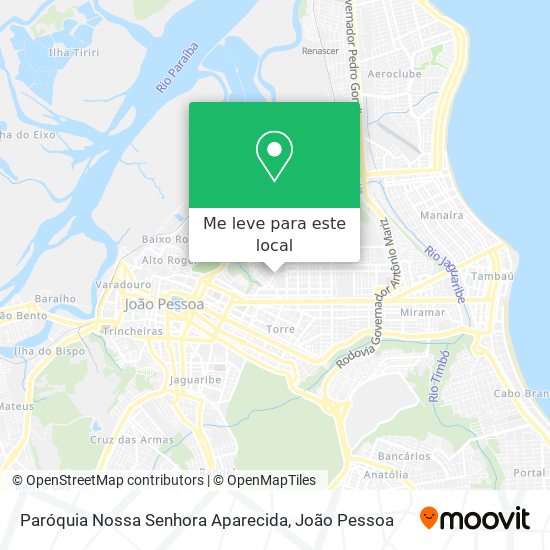 Paróquia Nossa Senhora Aparecida mapa