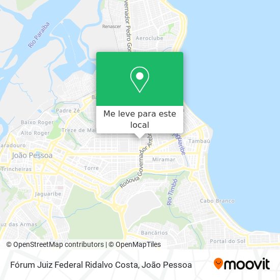 Fórum Juiz Federal Ridalvo Costa mapa