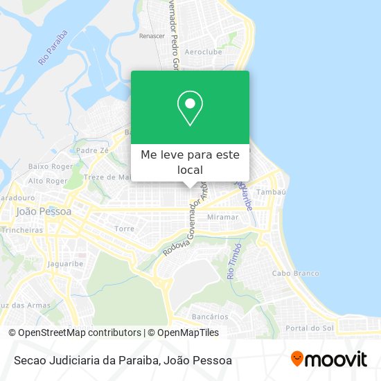 Secao Judiciaria da Paraiba mapa