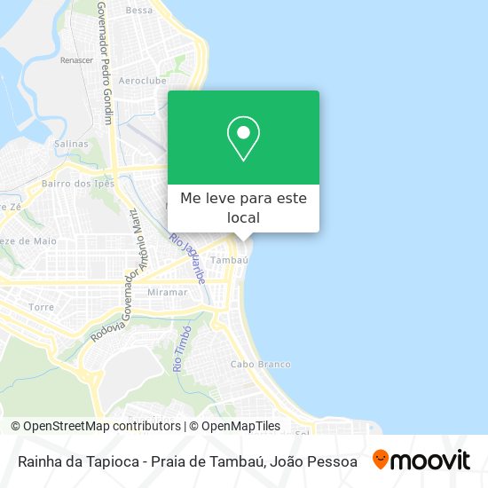 Rainha da Tapioca - Praia de Tambaú mapa
