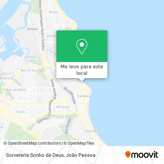 Sorveteria Sonho de Deus mapa