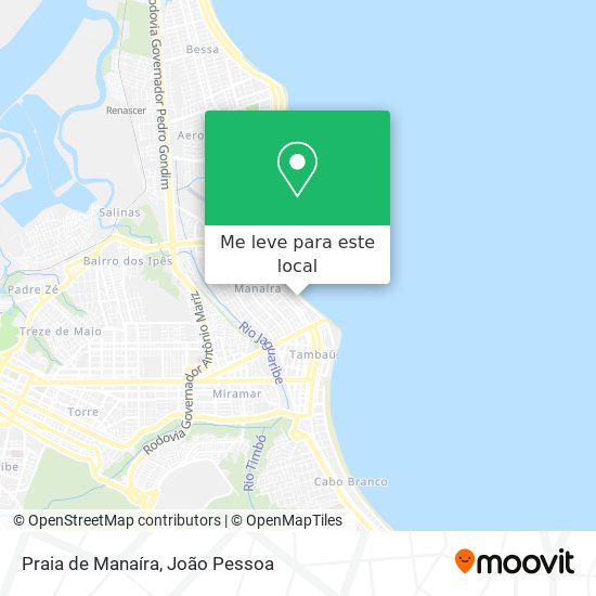 Praia de Manaíra mapa