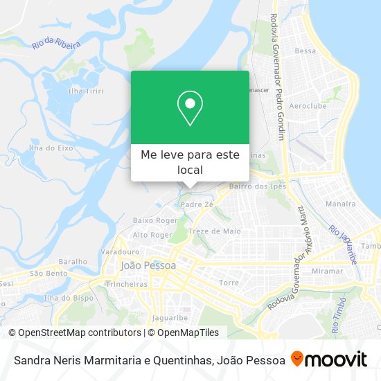 Sandra Neris Marmitaria e Quentinhas mapa