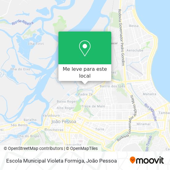 Escola Municipal Violeta Formiga mapa