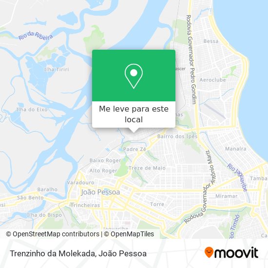 Trenzinho da Molekada mapa