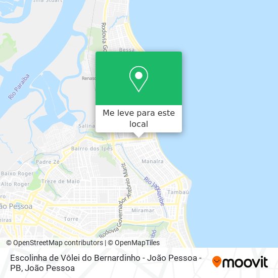 Escolinha de Vôlei do Bernardinho - João Pessoa - PB mapa