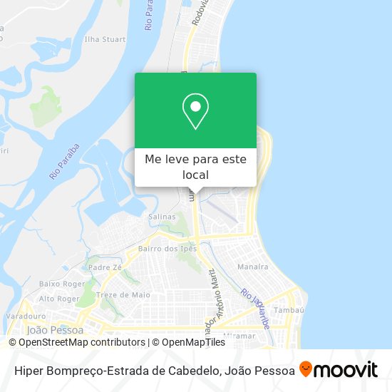 Hiper Bompreço-Estrada de Cabedelo mapa