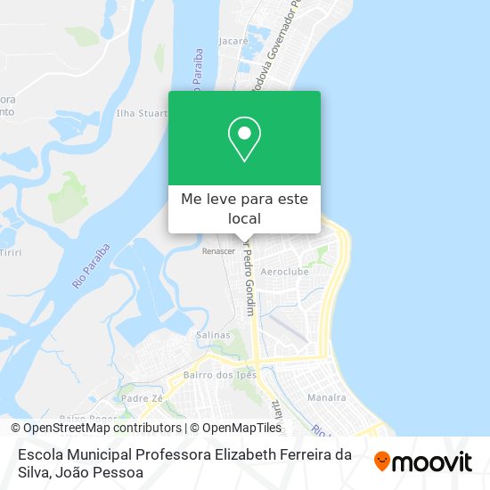 Escola Municipal Professora Elizabeth Ferreira da Silva mapa