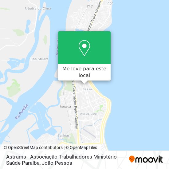 Astrams - Associação Trabalhadores Ministério Saúde Paraíba mapa