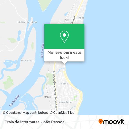 Praia de Intermares mapa