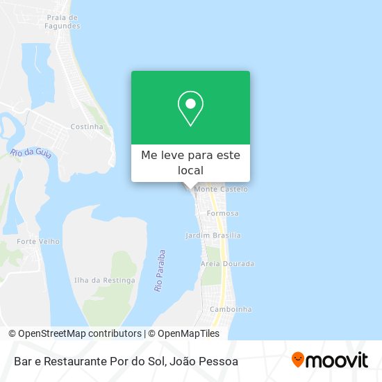 Bar e Restaurante Por do Sol mapa