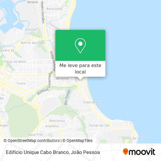 Edifício Unique Cabo Branco mapa