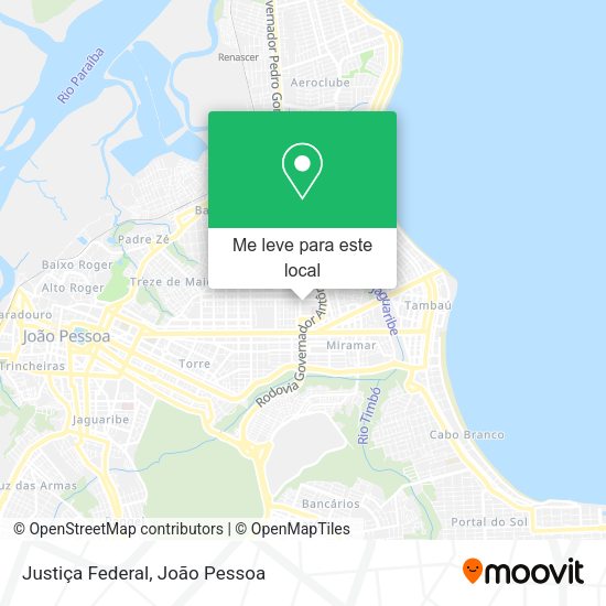 Justiça Federal mapa
