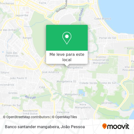 Banco santander mangabeira mapa