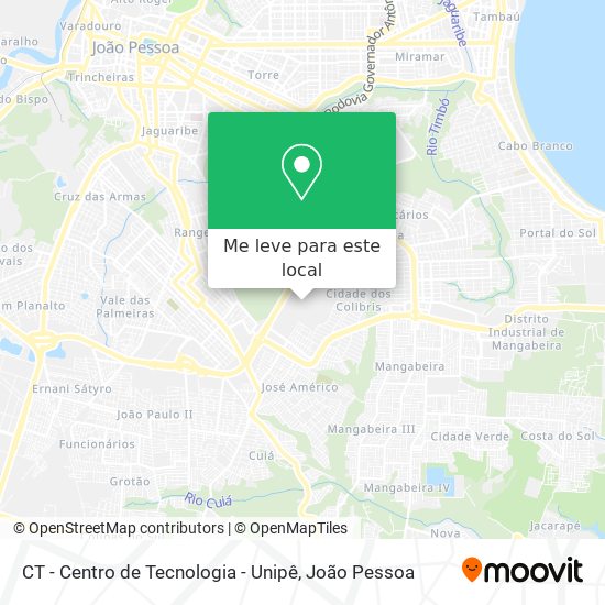 CT - Centro de Tecnologia - Unipê mapa
