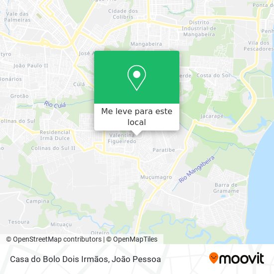 Casa do Bolo Dois Irmãos mapa