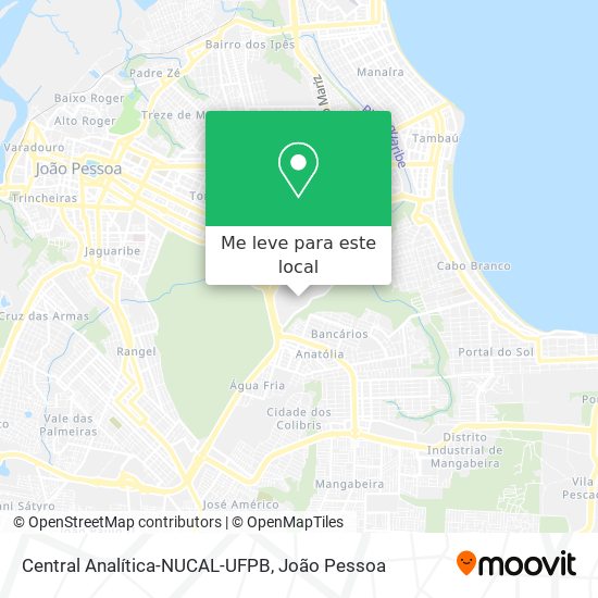 Central Analítica-NUCAL-UFPB mapa