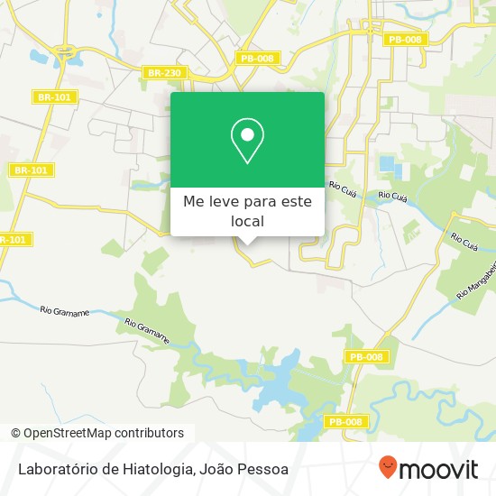 Laboratório de Hiatologia mapa