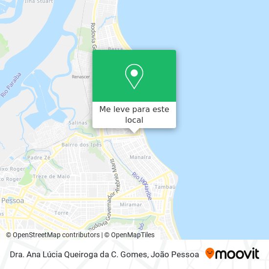 Dra. Ana Lúcia Queiroga da C. Gomes mapa