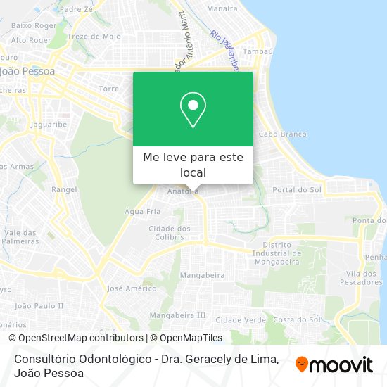 Consultório Odontológico - Dra. Geracely de Lima mapa