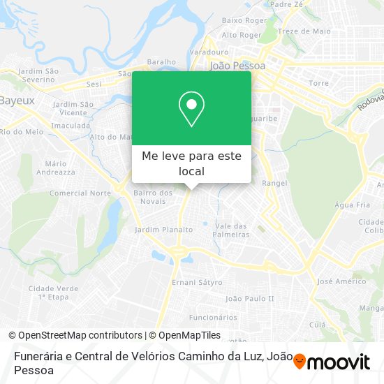 Funerária e Central de Velórios Caminho da Luz mapa