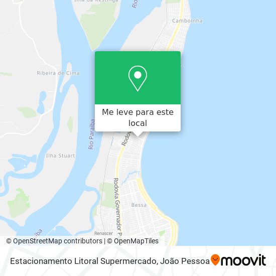 Estacionamento Litoral Supermercado mapa